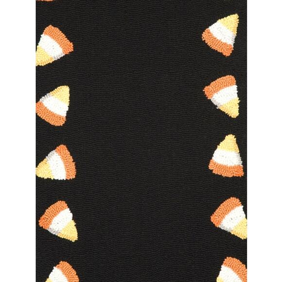 LOLOI Halloween Candy Corn Hooked Accent Rug 20x60 Scalloped Home Decor New - Picture 3 of 13